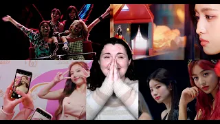 FIRST TIME REACTING TO TWICE! TWICE 'FANCY/FEEL SPECIAL/I CAN'T STOP ME/THE FEELS' MVs | REACTION
