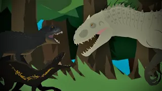 Indominus Rex vs Indoraptor & Scorpius Rex | (BATTLE OF THE HYBRIDS)