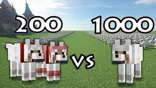 200 Dogs Vs 1000  Wolves | Minecraft
