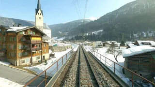 ★ 4K 🇨🇭Cab ride Disentis/Mustér - Chur, Switzerland [02.2021]