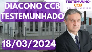 Testemunho CCB diácono contando obras feitas por Deus #ccb #ccb #testemunhoccb #cultoccb