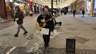 Кипелов - Я свободен -Песню на морозе спела комсомолка спортсменка красавица Рябина с мороза #Moscow