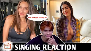 Bule Cantik Ini Histeris Sampe Ke Bingungan Di Nyanyiin Randy Dongseu | Ome tv Singing REACTION