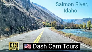 🇺🇸 Driving along Salmon River, Idaho 4K Scenic Drive. Road Trip Idea