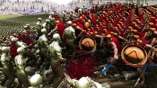UEBS 300 Spartans vs 100,000 Zombies! (Ultimate Epic Battle Simulator)