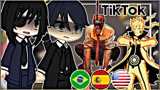 Chainsaw Man React to Denji as Naruto | Tik Toks | 🇪🇸🇺🇸🇧🇷