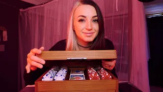 ASMR | Poker Set // Cards, Chips, Dice, Wooden Box ~