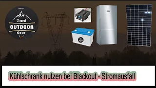 Kühlschrank Benutzung bei Blackout - Stromausfall für Solaranlagen , Balkonkraftwerk, Wohnmobile