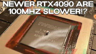 Newly produced RTX 4090s are secretly 100mhz slower when overclocked. But you can run 8K60 at 700mV!