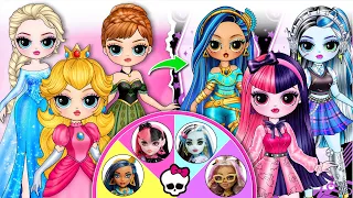 Disney Princess VS Monster High 🔥: Which Version Looks Better? | 35 Best DIY Arts & Paper Crafts