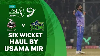 Six Wicket Haul By Usama Mir | Lahore Qalandars vs Multan Sultans | Match 14 | HBL PSL 9 | M1Z2U