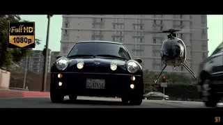 The Italian Job - Mini-cooper vs Helicopter - Mark Wahlberg and Charlize Theron