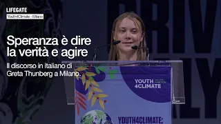 Il discorso in italiano di Greta Thunberg allo Youth4Climate Event di Milano