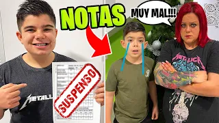 MI MADRE REACCIONA A LAS NOTAS DE MI HERMANO!!! SE ENFADA MUCHO