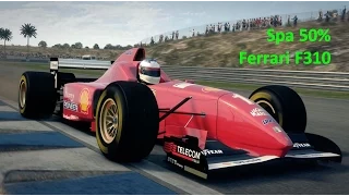 F1 2013 Classics: Spa 50% gameplay, Ferrari F310