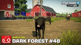 BUYING CALVES FOR THE NEW FEED LOT!! FS22 Timelapse Dark Forest Episode 48