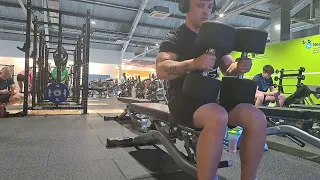 First Ever Attempt At 50KG Dumbbell Press