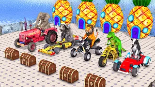 Choose The Right Vehicle With Elephant Mammoth Cow Dinosaur Choose The Right Door Wild Animals games