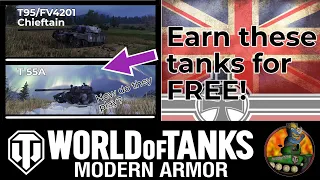 Earn these tanks for FREE! II T95/FV4201 and T 55A II  World of Tanks Console Modern Armour II WoTC