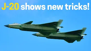 J-20 new tricks unveiled in latest flight demo! Chinese Air Force Airshow videos