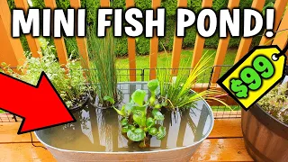 EASY DIY MINI DECK OR PATIO POND SETUP AND TUTORIAL