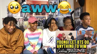 Lennerz react to Min Yoongi Let BTS do Anything to Him [ His Endless Patience with BTS]
