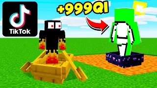 ✅ Testei os TIKTOKS mais VIRAIS de MINECRAFT (Achei o DREAM!?)