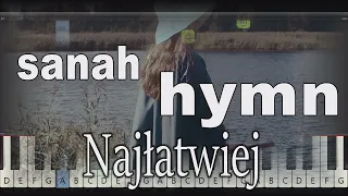 sanah "Hymn" (J. Słowacki) -  łatwa-podkład-pianino-piano-cover-keyboard-tutorial-nuty-midi-karaoke