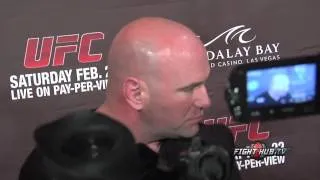UFC 170 Rousey vs. McMann: Dana White video scrum highlights