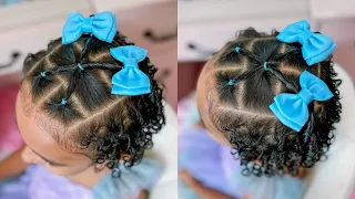 Penteado infantil fofo e fácil 🩵 Cute and easy children's hairstyle