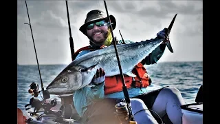 OFFSHORE KAYAK FISHING/ CATCHING KING MACKEREL & JACK CREVALLE