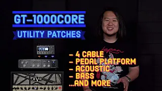 BOSS GT-1000 CORE - Easy Setup Utility Patches (4 cable, effects only, bass, looping and more!)