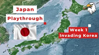 Conflict of Nations | Japan Playthough | Invading Korea | WW3 Match