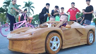 A Poor Wood Worker Builds a Car FERRARI APERTA For His Son