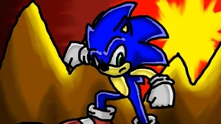 Sonic speed draw on GIMP