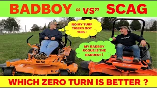 BADBOY vs SCAG Which Zero Turn Is Better ! #mower #zeroturn #scag #badboy