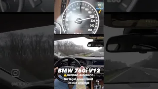 BMW 760i V12 on Autobahn #autobahn #autotopnl #v12
