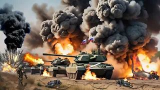 Today! Hundreds of Russian Armored Tank Convoy Destroyed by US Deadly Weapons Attacks