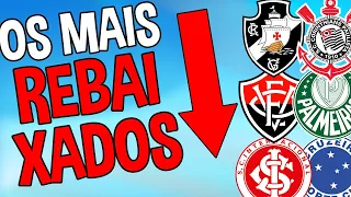 OS TIMES MAIS REBAIXADOS DO BRASILEIRÃO!!