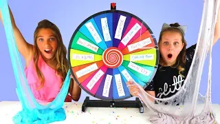 MYSTERY WHEEL OF SLIME SWITCH UP CHALLENGE!! Ruby Rube VS Rosie McClelland