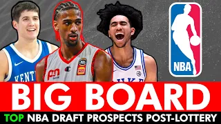 UPDATED 2024 NBA Draft Big Board Post-Lottery Ft. Alex Sarr & Reed Sheppard