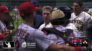 Ejections 60-61 - Umpire Ron Kulpa Ejects Mike Shildt & Craig Counsell During Bench-Clearing