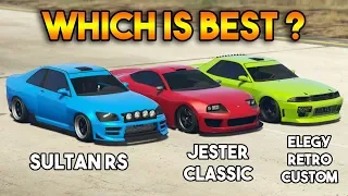 GTA 5 ONLINE : JESTER CLASSIC VS SULTAN RS VS ELEGY RETRO CUSTOM (WHICH IS BEST?)