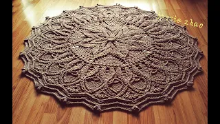 crochet home rug #99/crochet mandala/мандала крючком/mandala de ganchillo/κροσέ μάνταλα/钩针曼陀罗