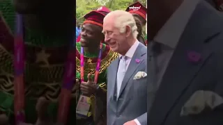 Prince Charles meets athletes at the Commonwealth Games | #shorts #yahooaustralia