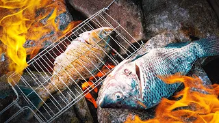 PESCANDO E PREPARANDO - Peixe Delicioso num lugar abandonado