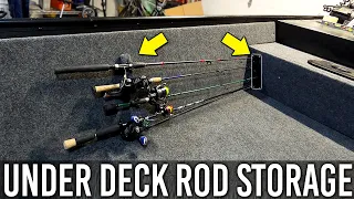 JON BOAT FISHING ROD HOLDER -- UNDER DECK STORAGE LOCKER