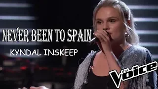 Kyndal Inskeep "Never Been to Spain" Lyric - The Voice Blinds 2019