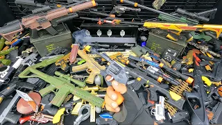 Toy Guns Full Box ! Ammo Box / Guns that Fire a lot of Beads, Dangerous Pistols Exploding Fire