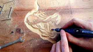 Wood Carving a Dragon